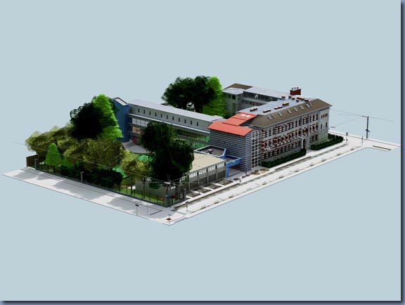 Schulhaus-3D Modell